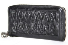 EPISODE Black pleated leather