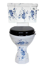 TRTC Floral Blue & White Close