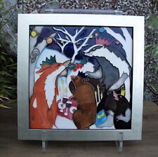 Moorcroft FESTIVE FOREST PARTY Plaque PLQ8 Limited Edition 15 Retail Price £495