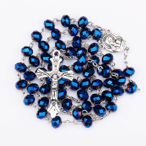 Blue glass crystal catholic - blue,