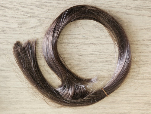 Brown straight synthetic hair - brown,