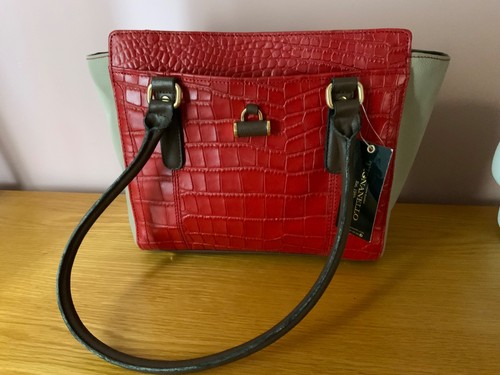 Tignanello red leather bag - tignanello,