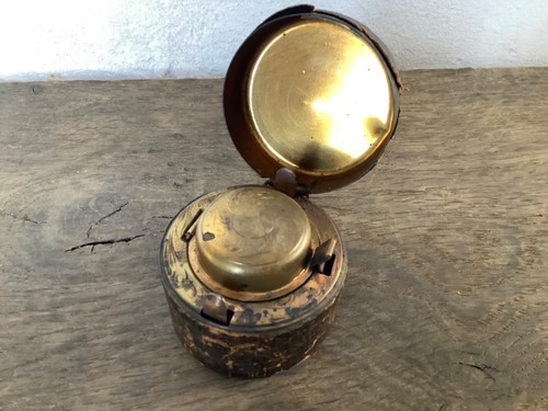 Antique traveling ink well - antique,