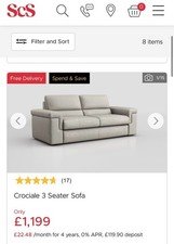 SCS Crociale 3 Seater  Sofa