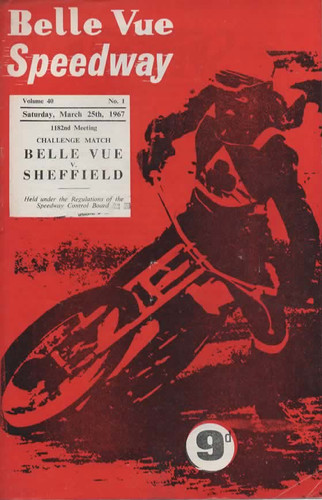 Belle vue speedway programme - vue,