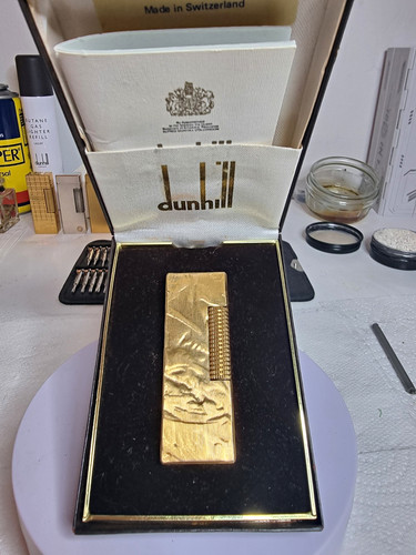 Dunhill gold tone - silk, moire
