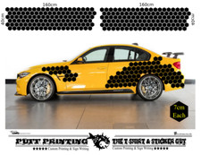 Car stickers decals  Camouflage kit solid hexagon honeycomb side  racing