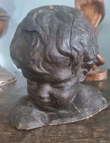 Antique cherub bust sculpture - antique,