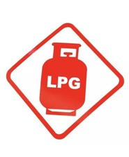 LPG WARNING STICKER, PACK OF 2