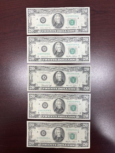 Lot old usa 20 twenty - 5,