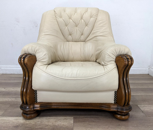 Armchair hima cream leather - hima,