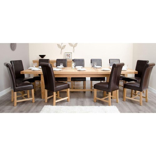 Solid oak dining table 12 - oak,