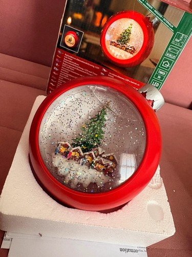 Red bauble christmas glitter - bauble,