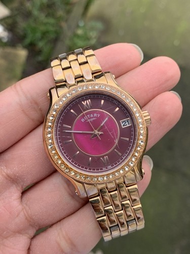 Rotary burgundy rose - burgundy, gold