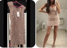 ZARA Women Nude Mini Ruched