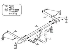Swan Neck Tow Bar For FORD