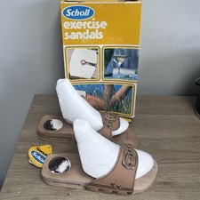 Vintage Scholl Exercise Sandals - Size 6 / 39 Scholl -  Honey beige With Box