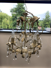 Superb Victorian Style Wrought Iron Foliage Design 5 Arm Chandelier H62cm W50cm
