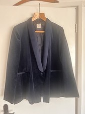 TU Navy Velvet Tux Blazer UK 22