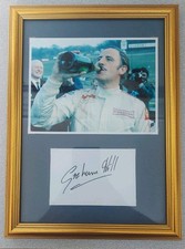 Graham Hill Picture And Signature In Gold Picture Frame 10in X 13in