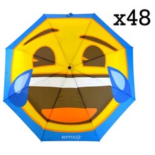 48x Official Emoji Umbrella 3 Fold Job Lot Wholesale Bulk Sale Stock Clearance