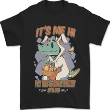 T-Rex Its Me I'm the Easter Bunny Funny Egg Mens T-Shirt 100% Cotton
