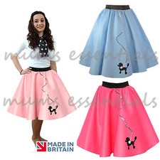 Women's Poodle Skirt, Felt,Rock and Roll GREASE HAIRSPRAY costume Fancy Dress