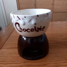 Chocolate Melting Furnace Ceramic Cheese Dessert Cup Fondue Pot