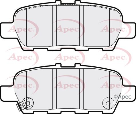 Apec rear brake pad set - brake,