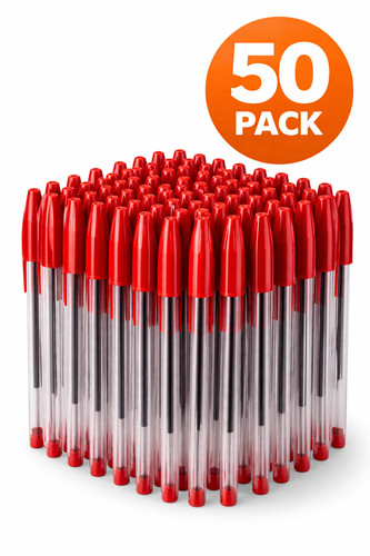 Red ballpoint pens pack 50 - pack, of