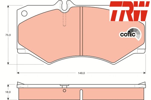 Front brake pad - pad, disc