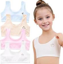 4 Pcs Girls Sports Bras