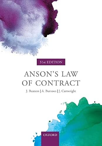 Anson law contract by - law,