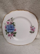 Royal Vale bread plate. blue