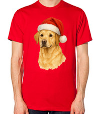 Golden Retriever Santa Hat