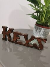 Key Holder Storage Hooks Wall Mounted Black wood Rack Hanger Shabby Chic Style