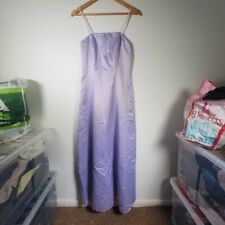 plain lilac satin bridesmaid prom dress BHS Size 10