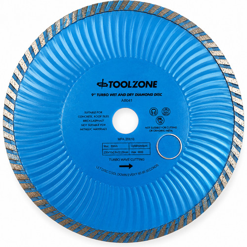 230mm turbo wet dry cutting - 9",