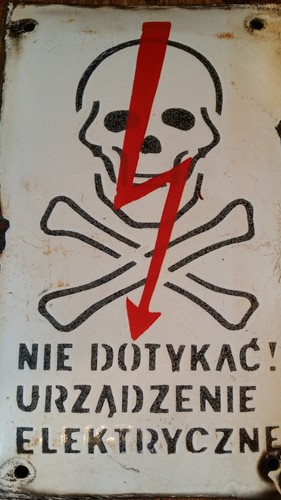 Vintage enamel metal - sign,
