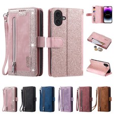 For OnePlus Nord/11/9/8/7T Pro/8T Multi Card Wallet Case Zip Leather Flip Cover