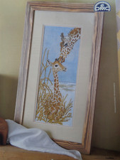 Mother & baby giraffe cross stitch chart designed by Pollyanna Pickering