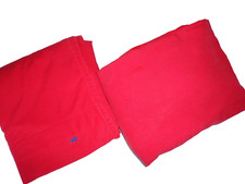 VINTAGE RALPH LAUREN RED POLO PONY (2P) QUEEN FITTED & FLAT SHEET SET 275TC