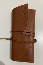 Elegant Leather Billy Bag Pen/Pencil/Notepad Roll Up Wrap