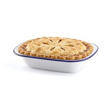 24cm Enamel Roasting Tin White