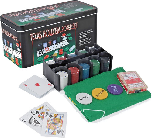 Texas hold poker set mat - hold'em,