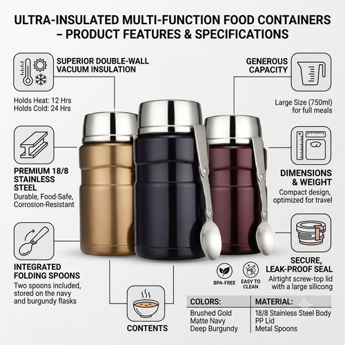 Insulated stainless steel food - insulated,