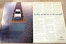 MERCEDES BENZ S CLASS W140 1990s - FRAMEABLE ORIGINAL CLASSIC CAR ADVERT