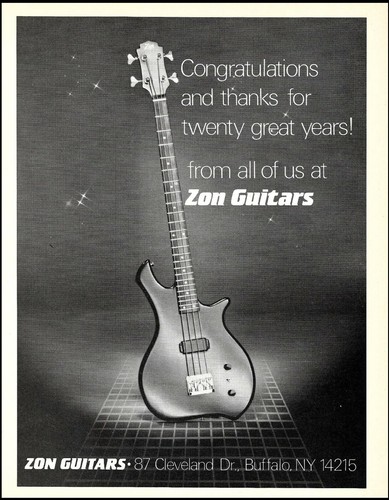 1987 zon bass legacy - zon, elite