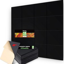 18 Pack Black Acoustic Panels
