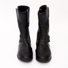 . Akito tufman Leather Motorcycle Boots Size UK 6 EU 40 Black